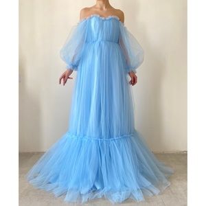 Blue tulle dress